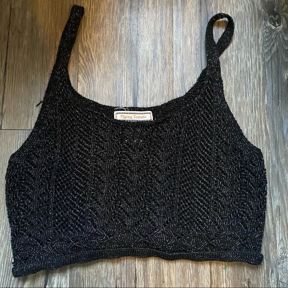 Flying Tomato knitted croptop/tank-top